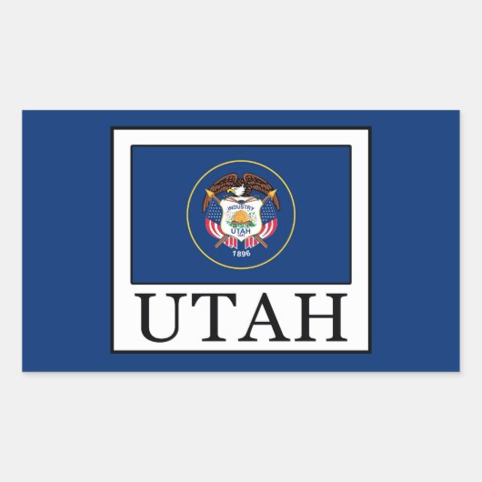 Utah Rechthoekige Sticker (Voorkant)