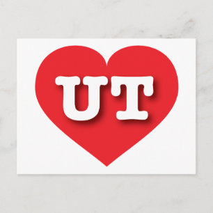 Utah Red Heart - Ik hou van UT Briefkaart