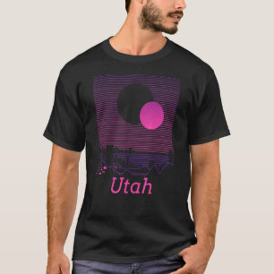 Utah Retro  Mountain Grid 80s 90s Esthetisch T-shirt