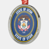 Utah Round Emblem Metalen Ornament (Links)
