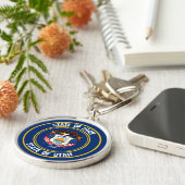 Utah Round Emblem Sleutelhanger (Zijkant)
