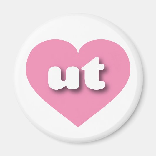 Utah roze hart - Ik hou van Magneet (Voorkant)