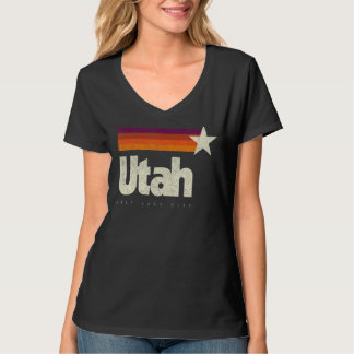 Utah Salt Lake City Cool Retro Distress American T-shirt