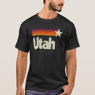 Utah Salt Lake City Cool Retro Distress American T-shirt