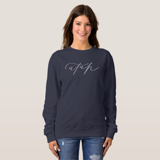 Utah Script State Femme Sweatshirt (Devant entier)
