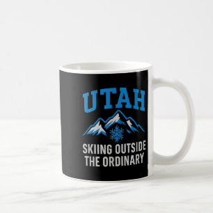 Utah skiën buiten de gewone collegiale graphi koffiemok