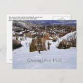 Utah Skiing Briefkaart (Voorkant / Achterkant)