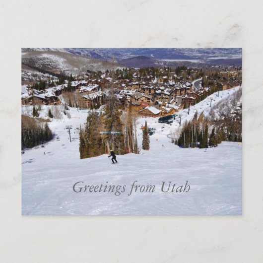 Utah Skiing Briefkaart (Voorkant)