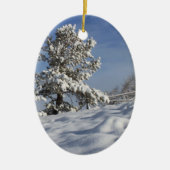 Utah Snowy Tree - Kerstmis Keramisch Ornament (Voorkant)
