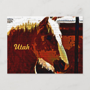 Utah, Sorrel Horse Dans Profil Carte Postale
