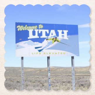 Utah Staatsgrens Bord Kartonnen Onderzetters