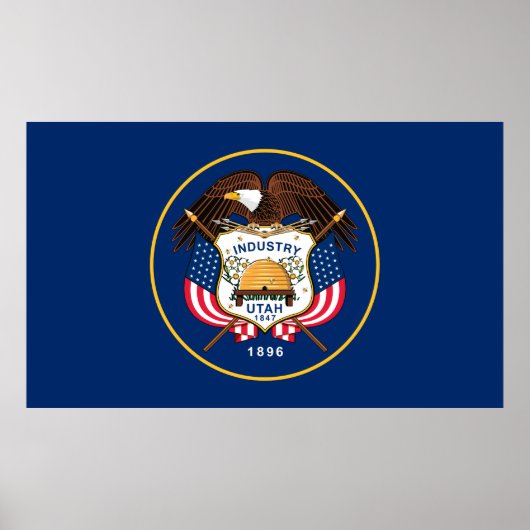 Utah-staatvlag Poster (Voorkant)