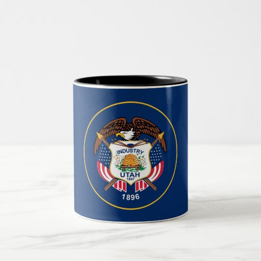 Utah State Flag Two-Tone Coffee Mok (Center)