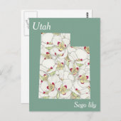 Utah State Flower Collage Map Briefkaart (Voorkant / Achterkant)