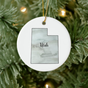 Utah State Illustration Schilderij Keramisch Ornament