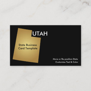 Utah State Visitekaartje Metallic Gold