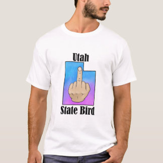 Utah state vogel T-shirt middelvinger kleur