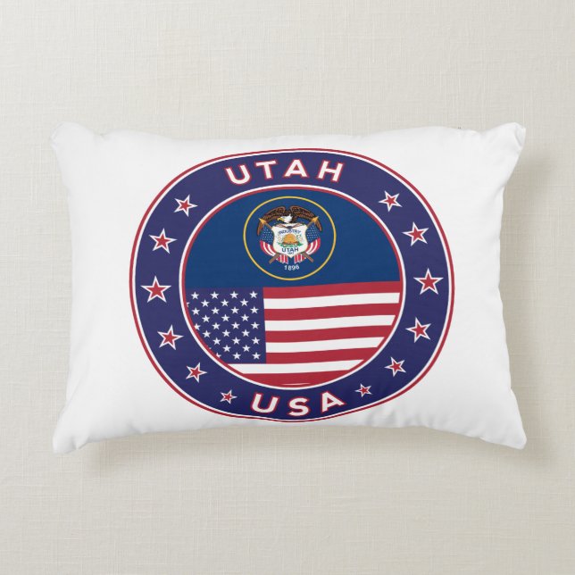 Utah sticker, phone case, tote bag, wall clock accent kussen (Voorkant)