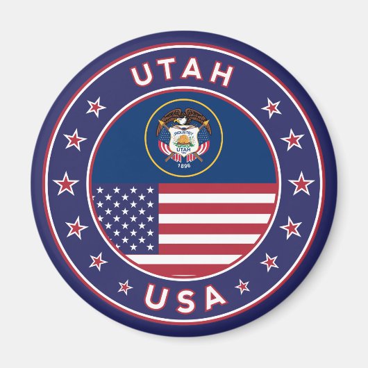 Utah-sticker, telefoonbehuizing, canvas tas, wandk magneet (Voorkant)