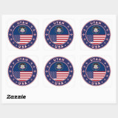 Utah-sticker, telefoonbehuizing, canvas tas, wandk vierkante sticker (Vel)