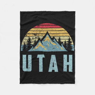 Utah T-shirt - Retro Vintage Bergen Wandelen Natuu Fleece Deken