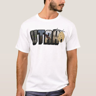 Utah The Beehive State Big Letter T-shirt