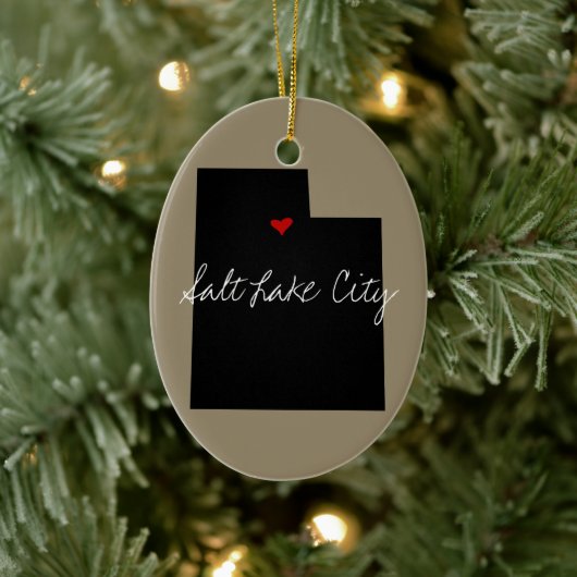 Utah Town Keramisch Ornament (Boom)