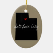 Utah Town Keramisch Ornament (Voorkant)