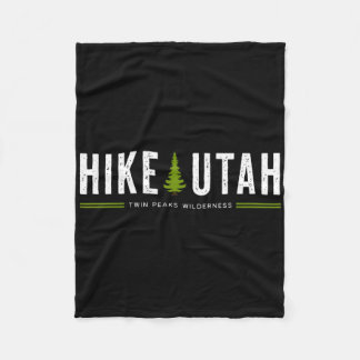 Utah Twin Peaks Wilderness Hike Tree Retro Graphic Fleece Deken
