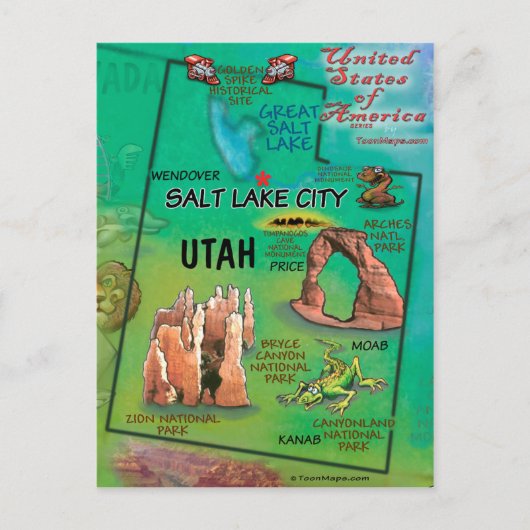 Utah USA Briefkaart (Voorkant)