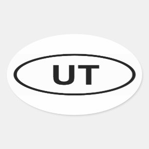 Utah "UT" Ovale Sticker