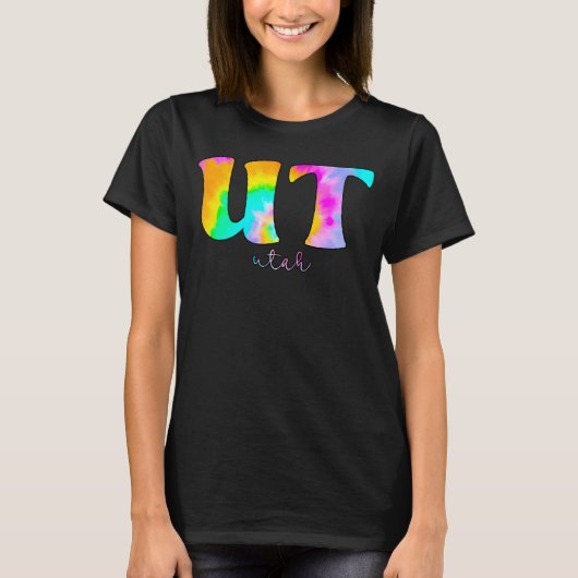 Utah ut tie dye t-shirt (Voorkant)