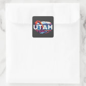 Utah Verenigde Staten Vierkante Sticker (Tas)