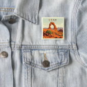 Utah Vierkante Button 5,1 Cm (In situ)
