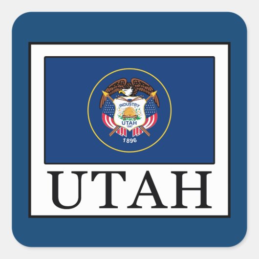 Utah Vierkante Sticker (Voorkant)