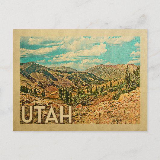 Utah Vintage Travel Briefkaarten (Voorkant)