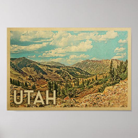 Utah Vintage Travel Poster (Voorkant)