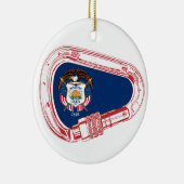 Utah Vlag Klimmen Carabiner Keramisch Ornament (Rechts)