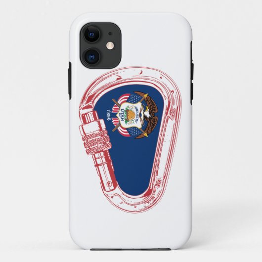 Utah Vlag klimmer Carabiner Case-Mate iPhone Case (Achterkant)