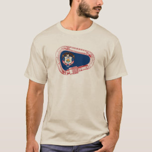 Utah Vlag klimmer Carabiner T-shirt