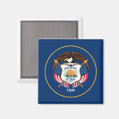 Utah vlag magneet (Voorkant / Achterkant)