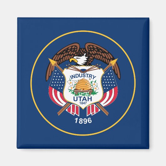Utah vlag magneet (Voorkant)