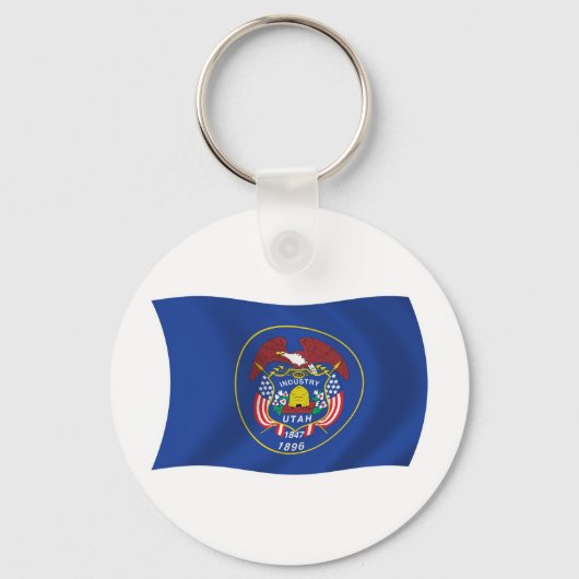Utah Vlag Sleutelhanger (Voorkant)