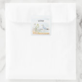 Utah-vogelbloem Vierkante Sticker (Tas)