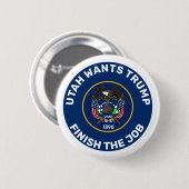 Utah Wants Trump Ronde Button 5,7 Cm (Voorkant /achterkant)
