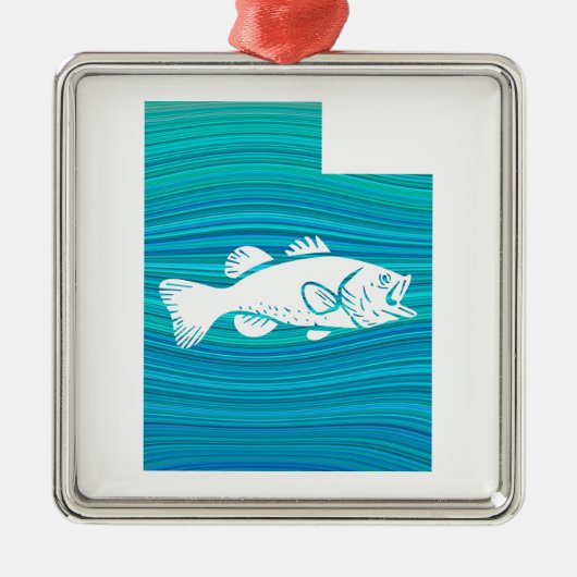 Utah Wave Gevist Metalen Ornament (Voorkant)