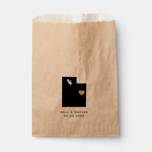 Utah Wedding Favor Traite Sacs, Sacs Cadeaux (Devant)