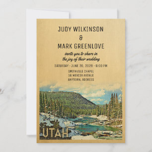 Utah Wedding Invitation Natuur Kaart