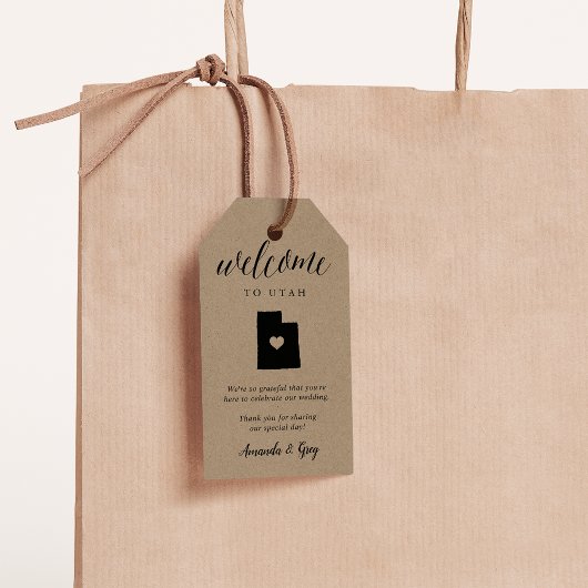 Utah Wedding Welkom Cadeaulabel