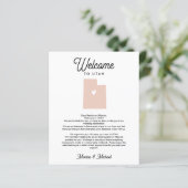 UTAH Welkomstbrief voor elke COLOR (Staand voorkant)